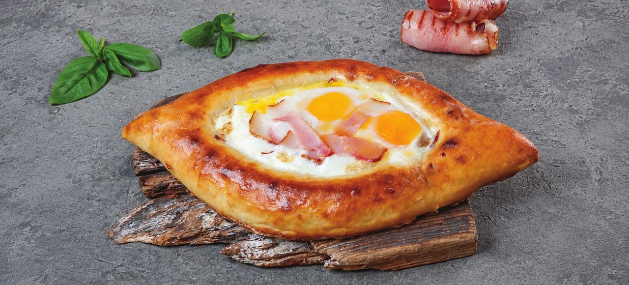 Adjarian Khachapuri with Bacon