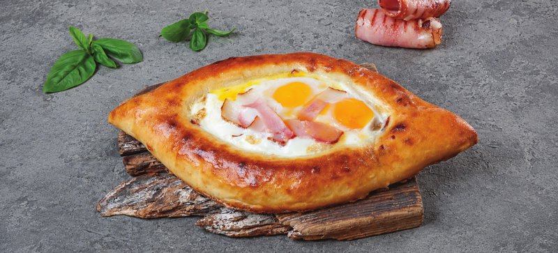 Adjarian Khachapuri with Bacon