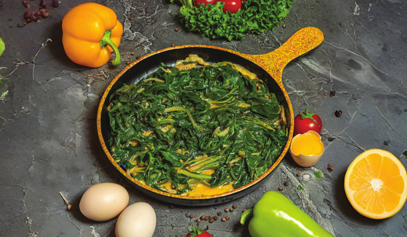 Omelette with Wild Greens